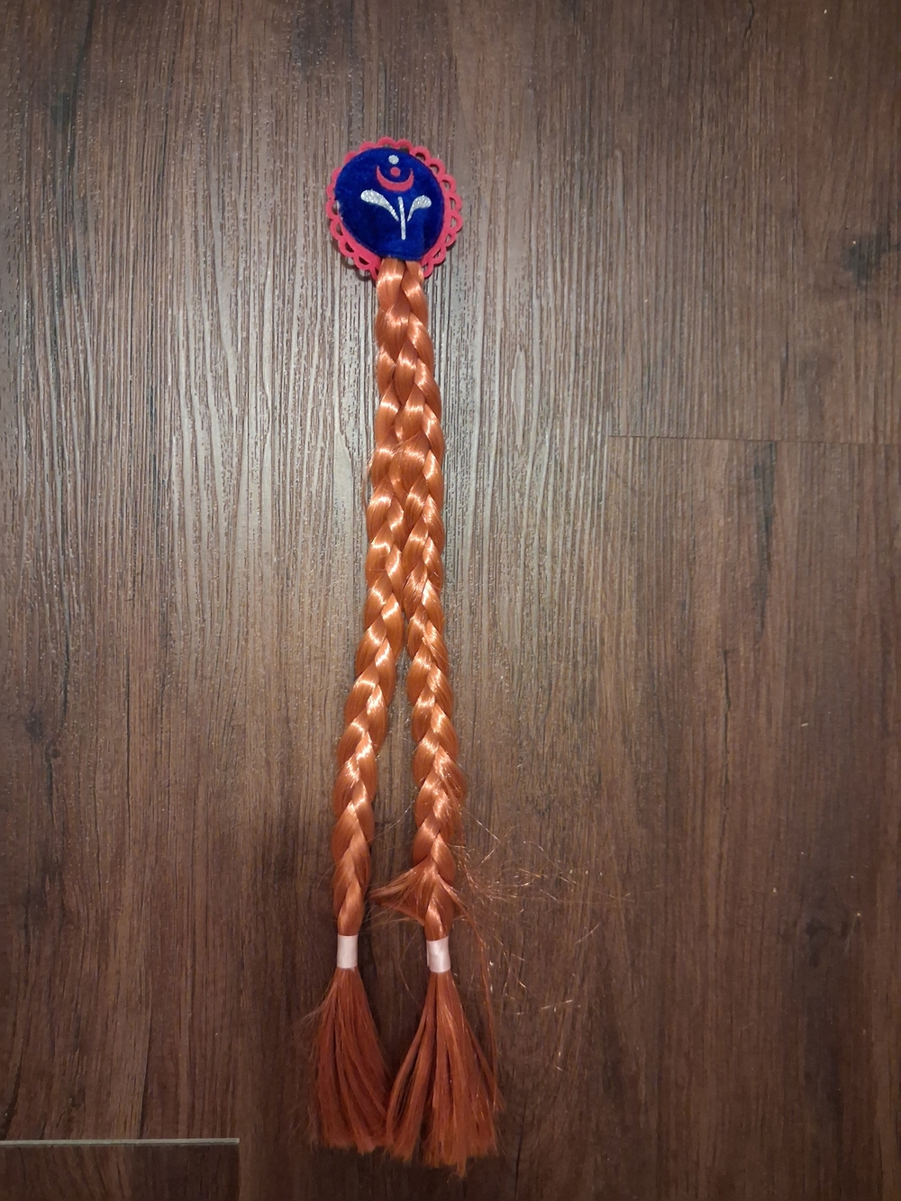 Disney Frozen, Anna Braided Hair Clip with Blue Flower Patch